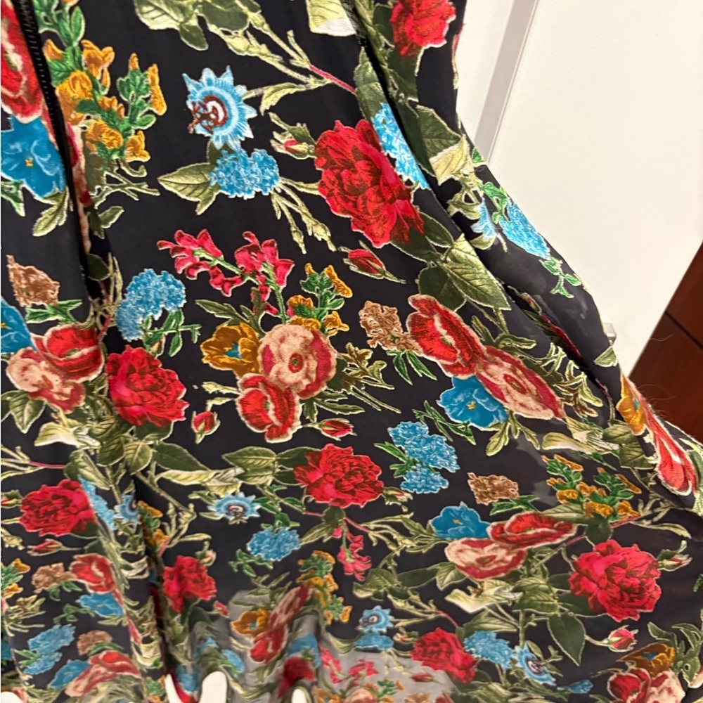 Alice + Olivia Heather Handkerchief Floral Silk Blend Dress Size 4 - Picture 11 of 15